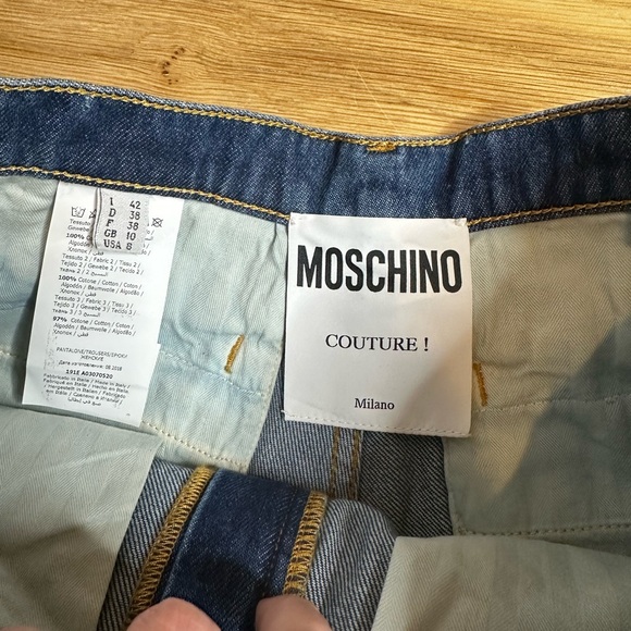 MOSCHINO couture M Denim shorts 8 short pockets loop new NWT - Picture 7 of 7